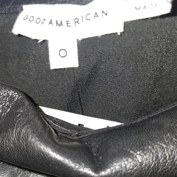 Faux Leather Good American strapless dress size 0 NWT - Picture 9 of 9